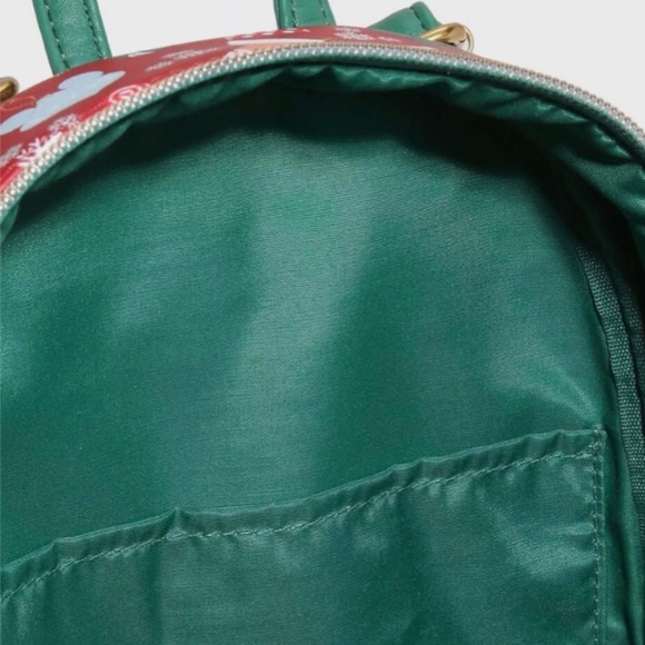 NWT Disney Mickey Christmas AOP Mini Backpack and Wallet Set - Picture 4 of 5